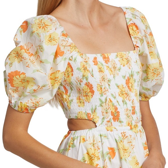 NWT Faithfull the Brand Loucetta Floral Cotton Midi Dress - Picture 2 of 8